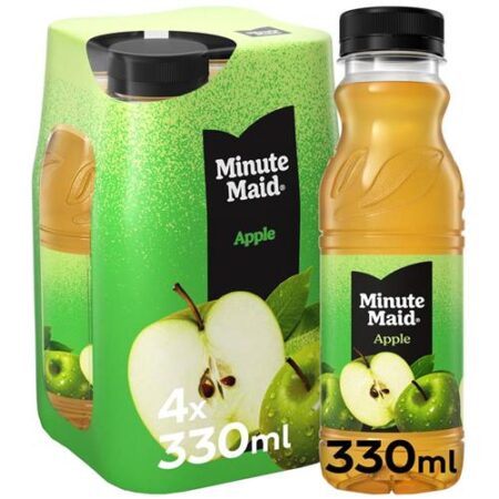 Minute Maid Appelsap 4 x 33cl – PET Flesjes – 4-Pack