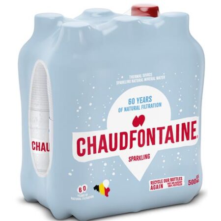Verpakking van Chaudfontaine bruisend water 6x500ml - natuurlijk sprankelend mineraalwater