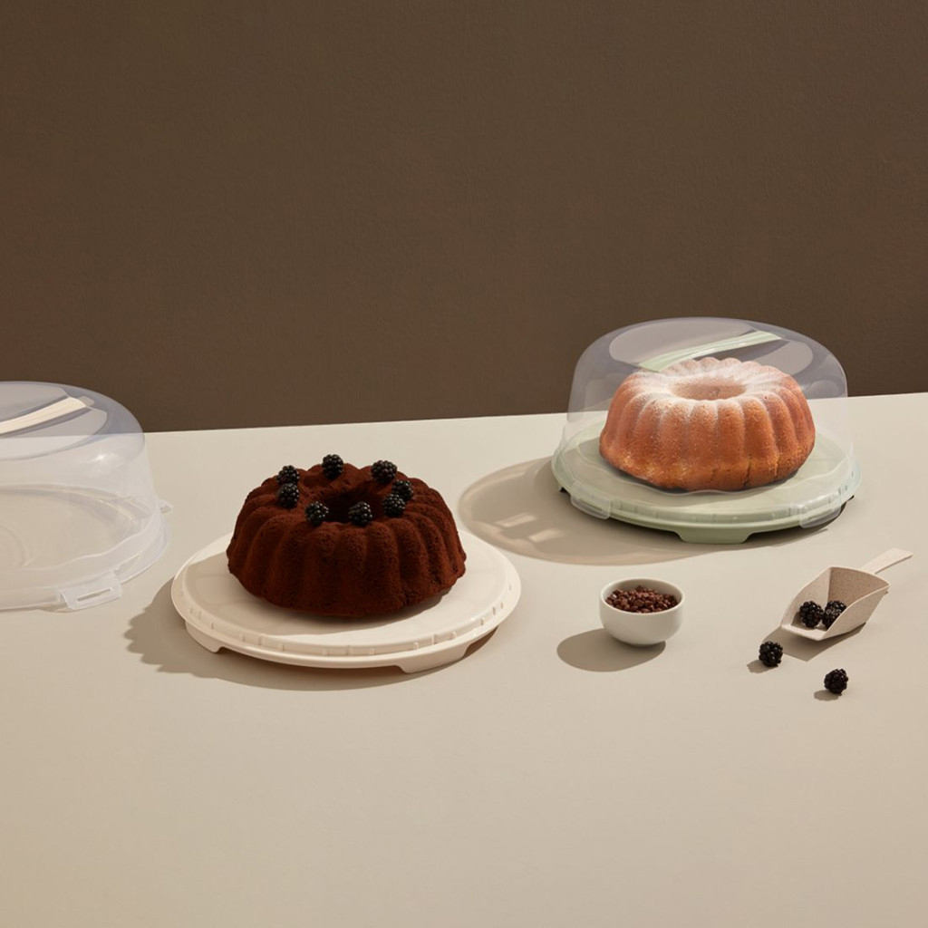 Taartdrager rond wit – Voor het bewaren van taarten - Afbeelding 2