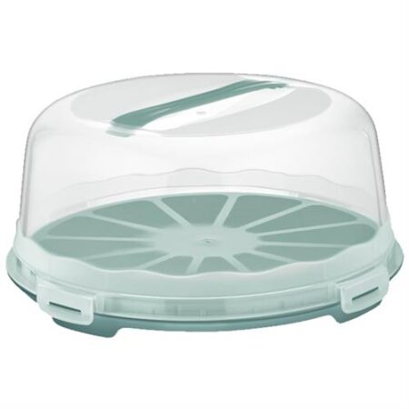 Taartdrager rond groen – handige taartdoos