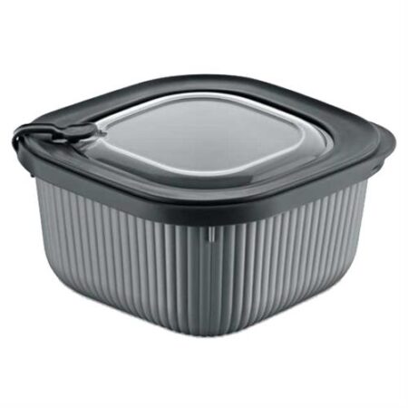Dunya Bewaardoos "Microline" 600ml Met Deksel - Antraciet