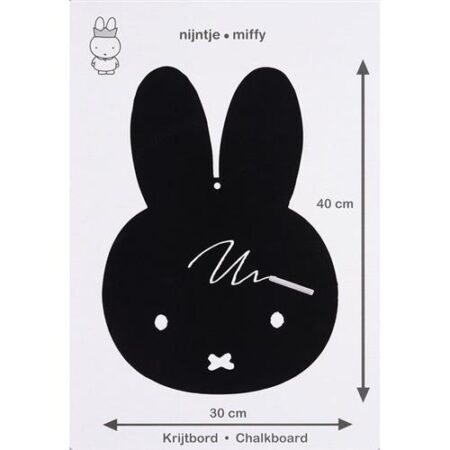 Nijntje krijtbord met krijtjes – ideaal voor baby- of kinderkamer decoratie (40x30cm).