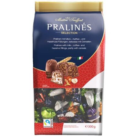 Maître Truffout Pralines Met Milde Koffiesmaak & Hazelnoten 300g