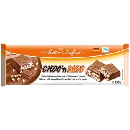 Maître Truffout Choc'n Rice Melkchocoladereep Met Gepofte Rijst 150g