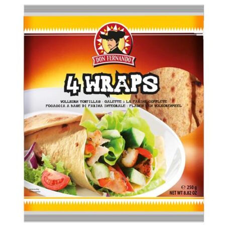 Don Fernando 4 Volkoren Tortillas Wraps 250g