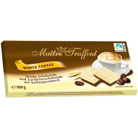 Maître Truffout Witte Chocolade Met Koffiesmaak 100g