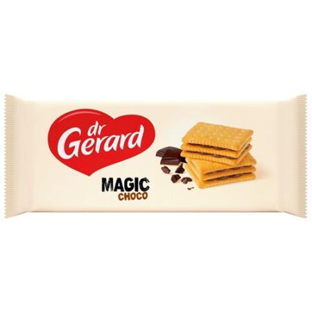Verpakking van Dr Gerard Magic Choco 216g - knapperige koekjes met chocolade