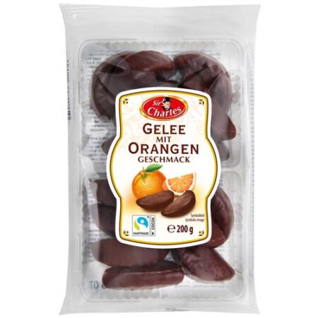Sir Charles Snoepjes Gelei Met Chocoladeomhulsel Met Sinaasappelsmaak 200g