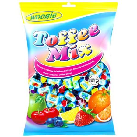 Woogie Snoepjes Toffee Mix 1kg - Kauwsnoepjes Met Fruitsmaak - Apart Verpakt