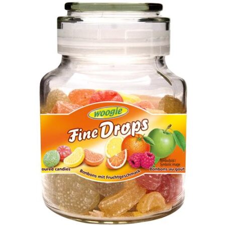 Woogie Snoep Zuurtjes Met Vruchtensmaak In Glazen Pot 300g