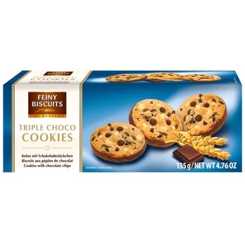 Feiny Biscuits Triple Choco Koekjes Met Chocoladestukjes 135gr
