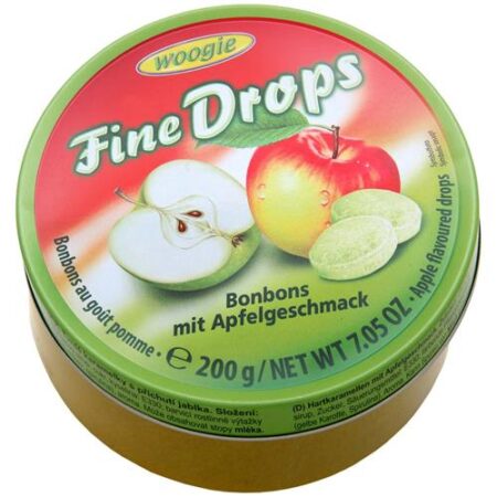 Woogie Zuurtjes Appelsmaak 200gr – Harde Snoepjes In Blikken Doosje