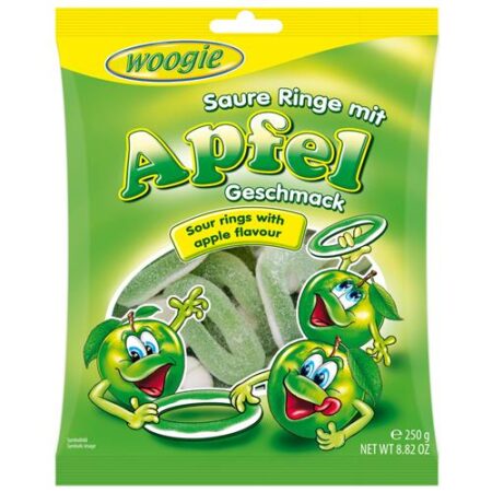 Woogie Zure Appel Ringen 250g - Snoepjes Met Appelsmaak
