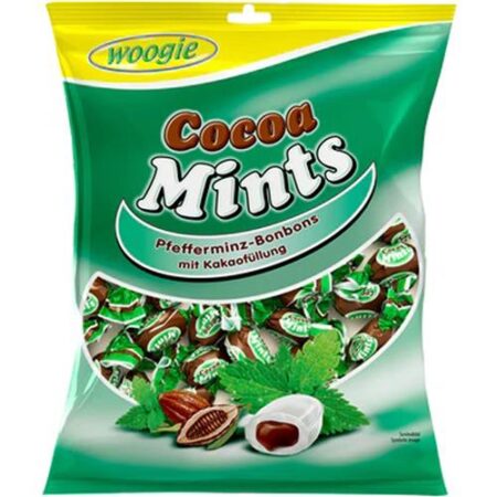 Woogie Muntsnoepjes Met Cacaovulling 150g - Cacao Mints - Apart Verpakt