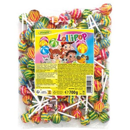Woogie Lolly's 700g - 70 Lollipops (70 x 10g)