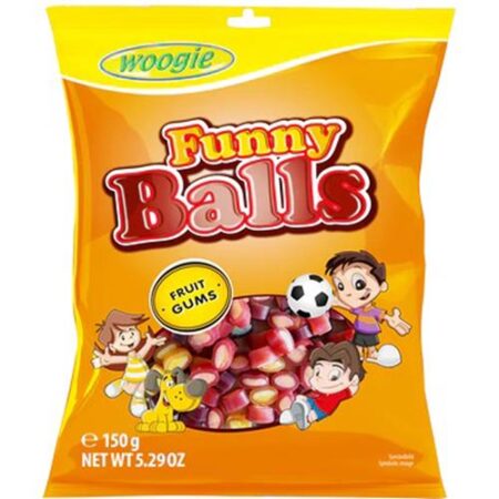 Woogie Snoepjes Funny Balls 150g - Fruitgom Snoepjes