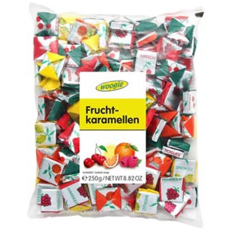 Woogie Fruitsnoepjes 250g - Apart Verpakt - Vruchtkaramel Met Fruitsmaak