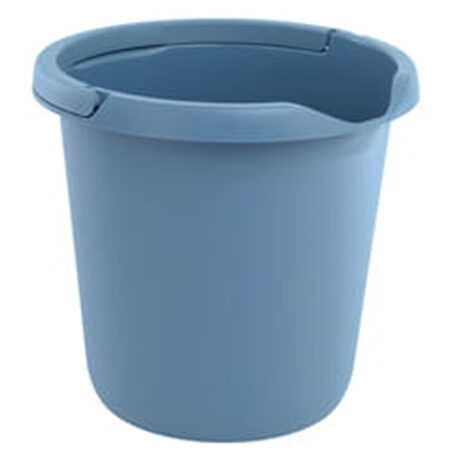 Cleany huishoudemmer 12 liter blauw met schenktuit en metalen hengsel