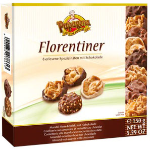 Papagena Florentine Koekjes 150g - 8 Fijne Chocoladekoekjes Met Hazelnoten & Amandelen