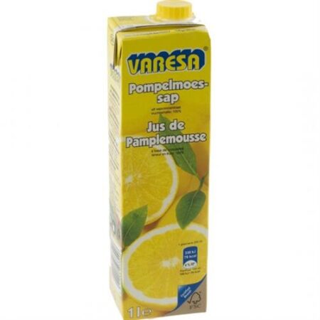 Varesa Pompelmoessap 1L – Brik – 100% Puur Sap – Vegan
