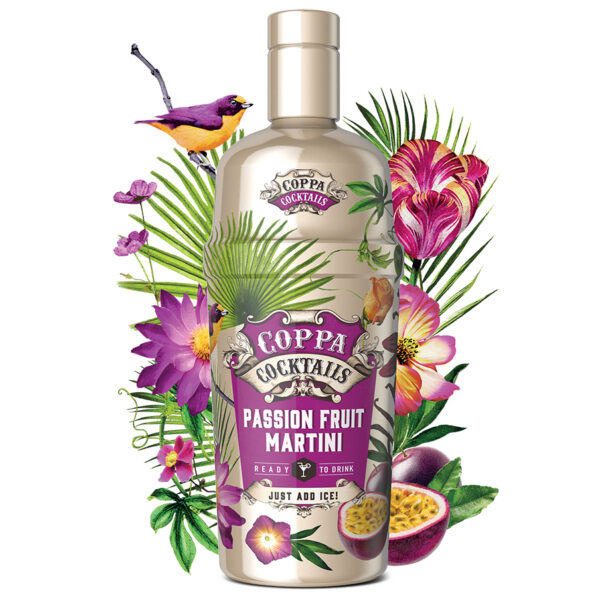 Coppa Cocktail Passion Fruit Martini – Tropische Cocktail in Shakerfles 70cl - Afbeelding 2