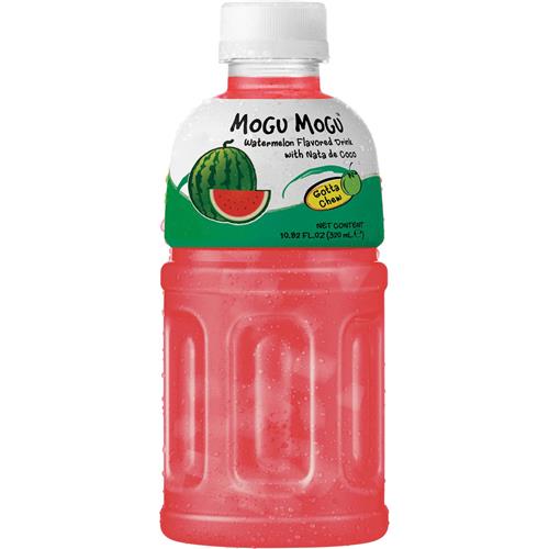 Mogu Mogu Fruitdrink Watermeloen Smaak 320ml - PET Flesje - Met Nata de Coco - Afbeelding 2