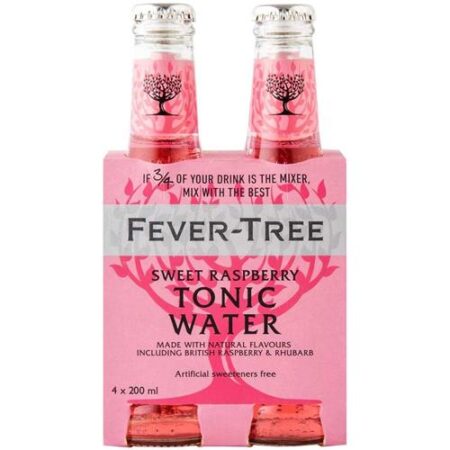 Fever tree 4 x 200ml Raspberry & Rhubarb