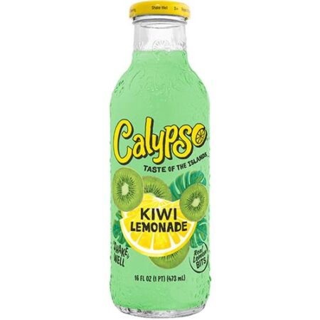 Calypso Kiwi Lemonade 473ml – Glazen Flesje – Limonade Met Kiwi Smaak – Niet Bruisend