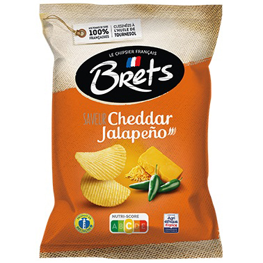 Brets Chips Cheddar Jalapeño 125g – Pittige Kaaschips