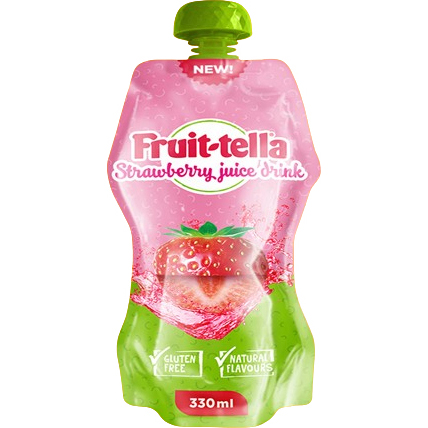 Fruit-tella Strawberry Juice Drink 330ml fris aardbeisapje