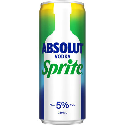 Absolut Vodka Sprite 250ml – kant-en-klare vodka-sprite cocktail
