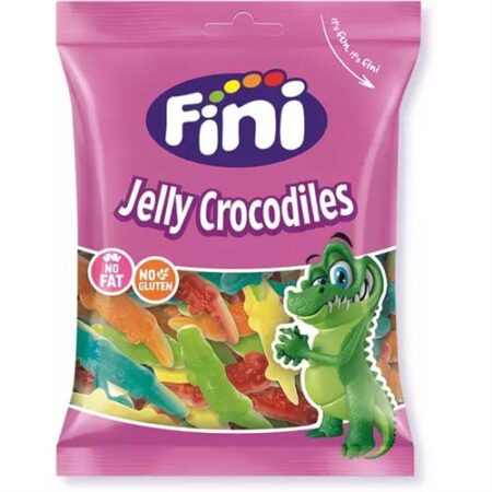 Fini Snoepzakje Jelly Crocodiles 90g - Glutenvrij & Vetvrij