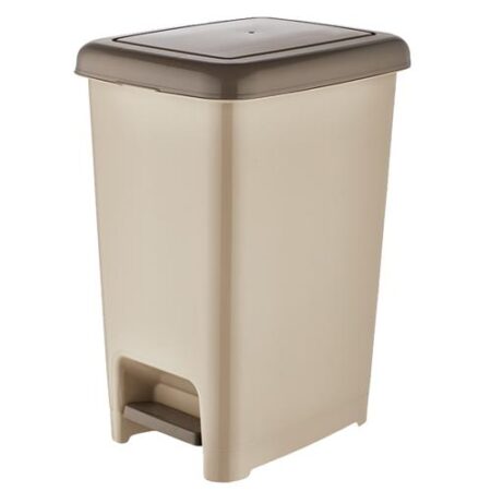 Dunya pedaalemmer Slim 40 liter cappuccino met klepdeksel