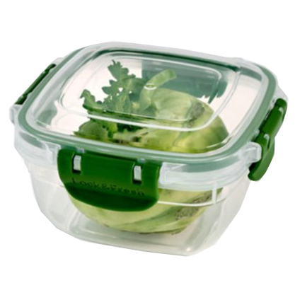 Lock Fresh voorraaddoos 500ml met groene kliksluitingen – compacte voedseldoos
