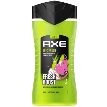 AXE douchegel Epic Fresh 3in1 250ml – citrus & munt verfrissing voor lichaam, gezicht & haar