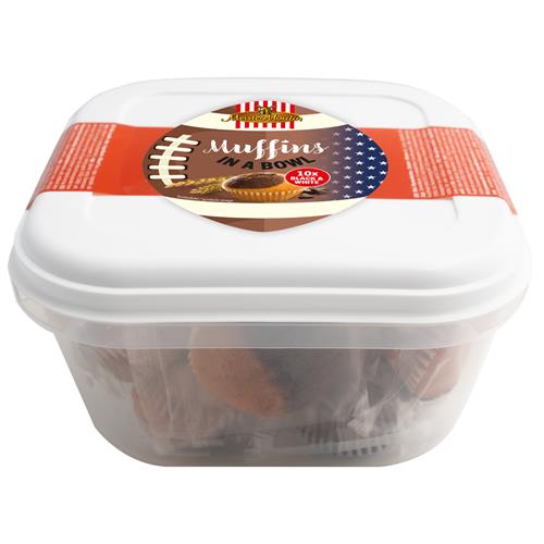 Mini muffins black & white Super Bowl 250g – gemarmerde cakejes