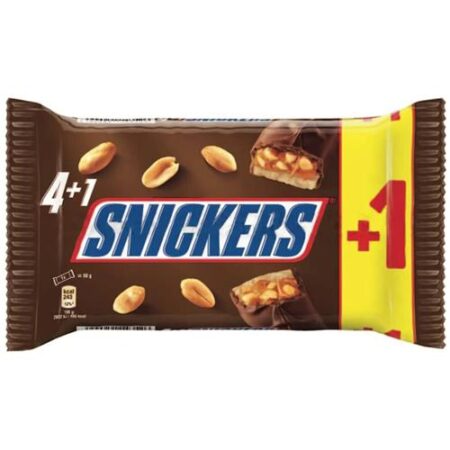 Snickers multipack 5 x 50 g – chocoladerepen met pinda, karamel en nougat