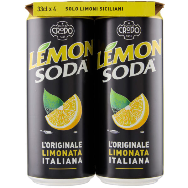 Lemon Soda Blikjes 4×33 cl | Sprankelende Italiaanse Citrus - Afbeelding 2