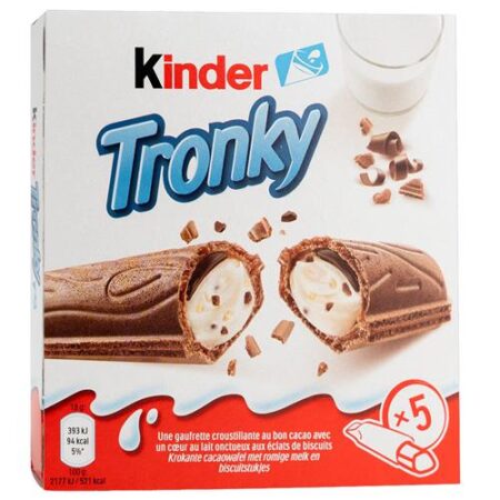 Kinder Tronky – 5 individuele chocolade wafels (90 g)