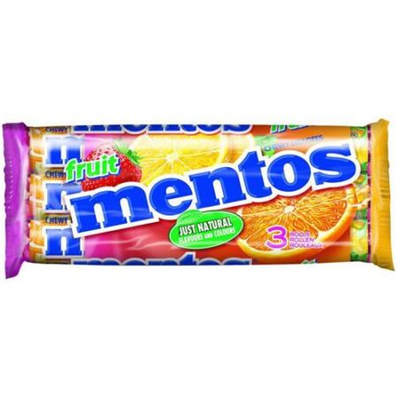 Mentos Fruit Just Natural 3 x 38g