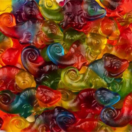 Zak Haribo Chameleon 1 000 g – kleurrijke caméléon gummies in appel, citroen, framboos & kers