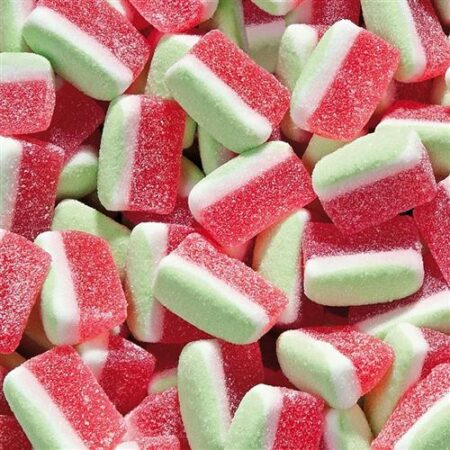 Zak Haribo Watermeloen 1 000 g – zachte watermeloengummies in drie kleuren en lagen