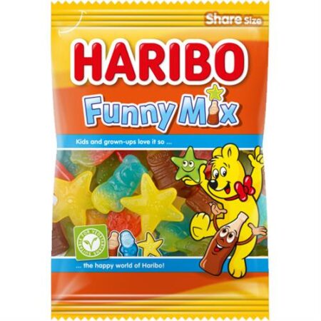Haribo Snoepjes Funny Mix 185g - Snoepjes Mix - Veggie -Share Size