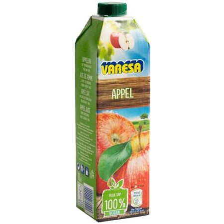 Varesa Appelsap 1L – Brik – 100% Puur Sap – Vegan
