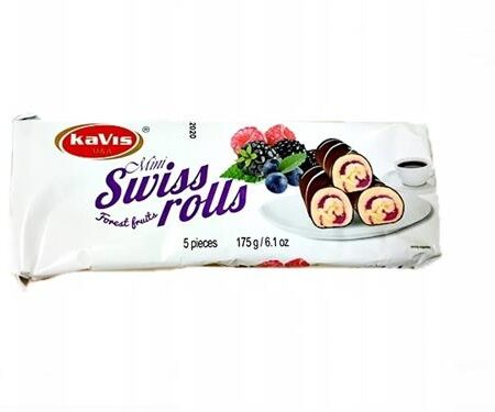 Kavis Mini Swiss Cake Rolls Bosvruchten 175gr