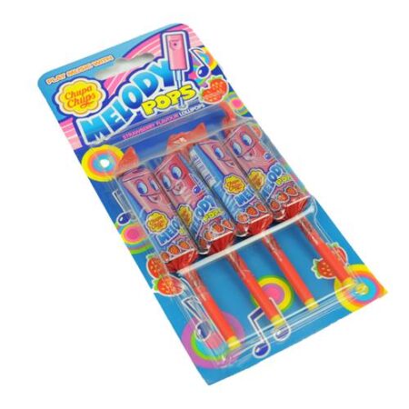 Chupa Chups Snoep “Melody Lollipops Strawberry” 4x15g
