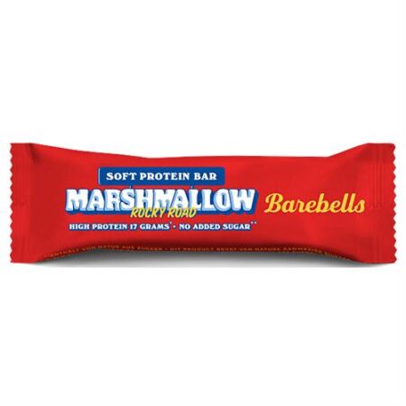 Barebells Marshmallow Rocky Road eiwitreep 55 g – proteïnesnack met marshmallow en chocolade