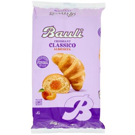Bauli abrikoos croissant 6×50 g – gevuld met abrikozenvulling