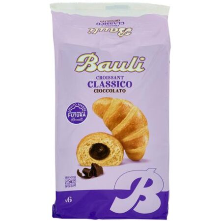 Bauli chocolade croissant 6×50 g – gevuld met romige chocolade