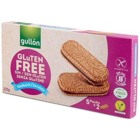 Gullón Koekjes Met Chocoladevulling Glutenvrij Apart Verpakt 225g